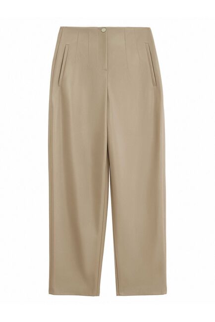 Брюки бежевые из экокожи от byME 