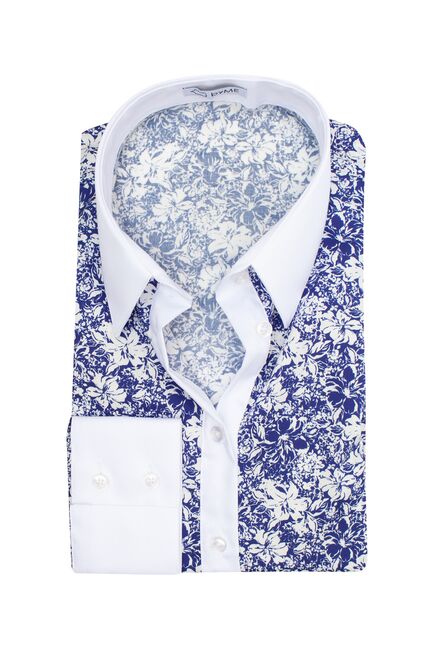 Женская рубашка под пуговицы с супатной застежкой полуприталенная с отедлкой - 8137 от byME 