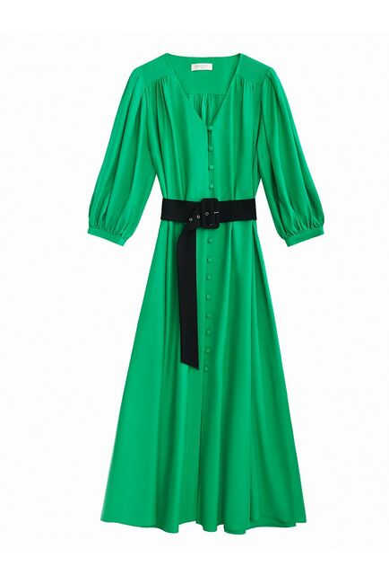 Платье женское на пуговицах зелёное - CA-1-38707_70011-009 от byME 