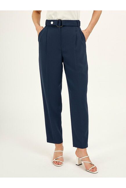 Брюки-бананы с защипами тёмно-синие CA-2-1650261-140 от byME 