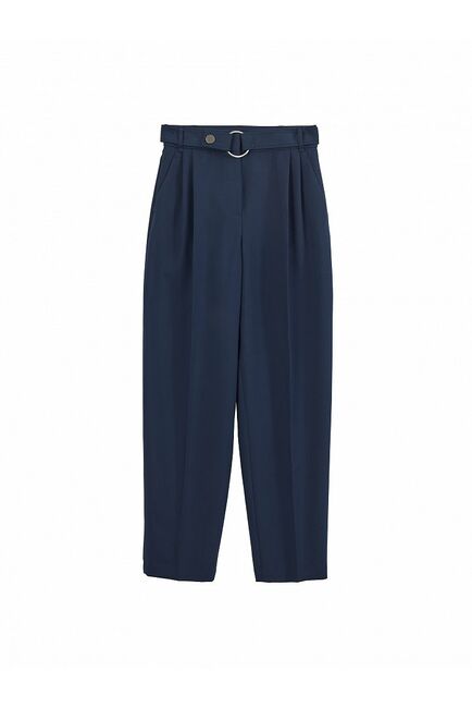 Брюки-бананы с защипами тёмно-синие CA-2-1650261-140 от byME 