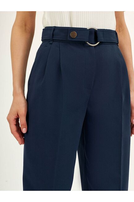 Брюки-бананы с защипами тёмно-синие CA-2-1650261-140 от byME 