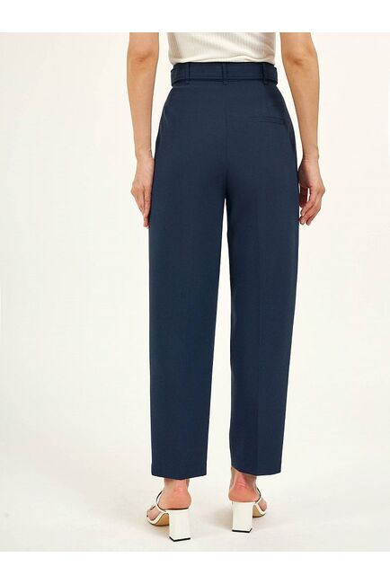 Брюки-бананы с защипами тёмно-синие CA-2-1650261-140 от byME 