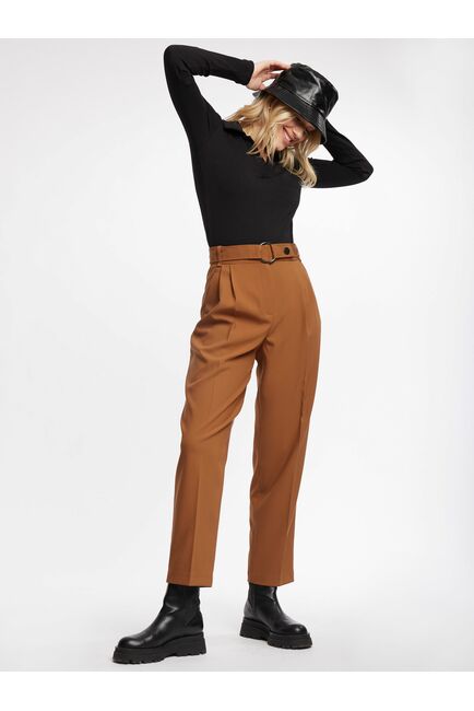 Брюки-бананы с защипами ореховые CA-2-1650261-264 от byME 