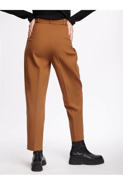 Брюки-бананы с защипами ореховые CA-2-1650261-264 от byME 