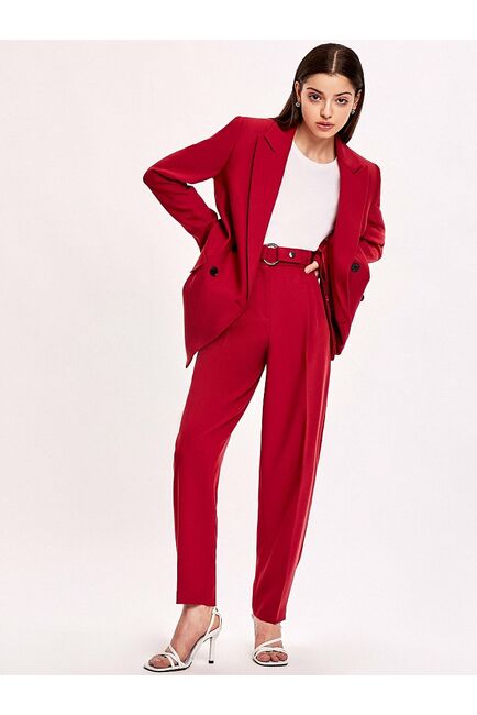 Брюки женские с защипами брусничные CA-2-1650261-357 от byME 