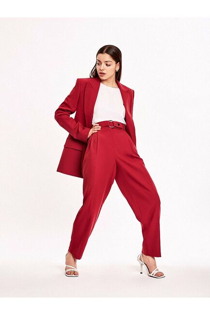 Брюки женские с защипами брусничные CA-2-1650261-357 от byME 