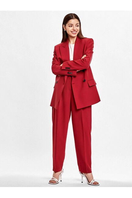 Жакет женский прямой двубортный брусничный от byME 