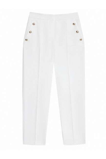 Брюки зауженные женские экрю от byME 