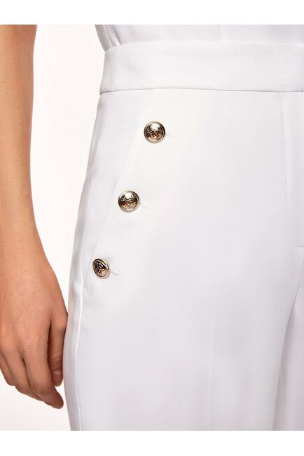 Брюки зауженные женские экрю от byME 