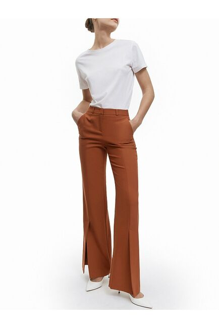 Женские брюки клеш средней посадки терракотовые CA-2-16505_50006-035 от byME 