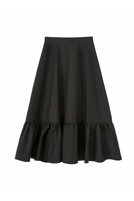 Прямая юбка годе из хлопка чёрная от byME 