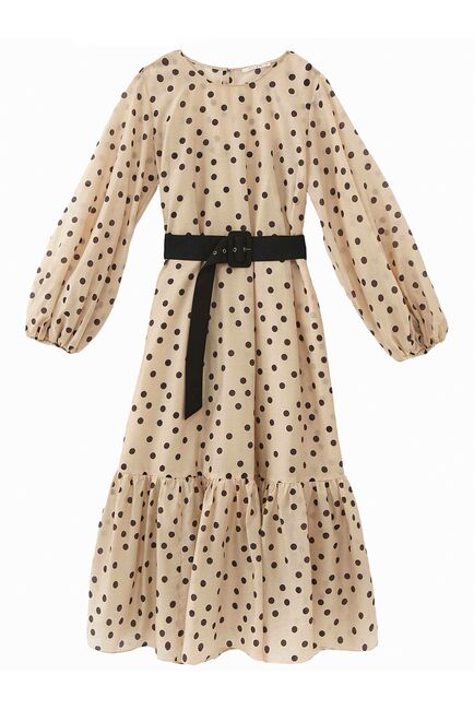 Платье женское с поясом в горошек - CA-3-16007_70006-243 от byME 