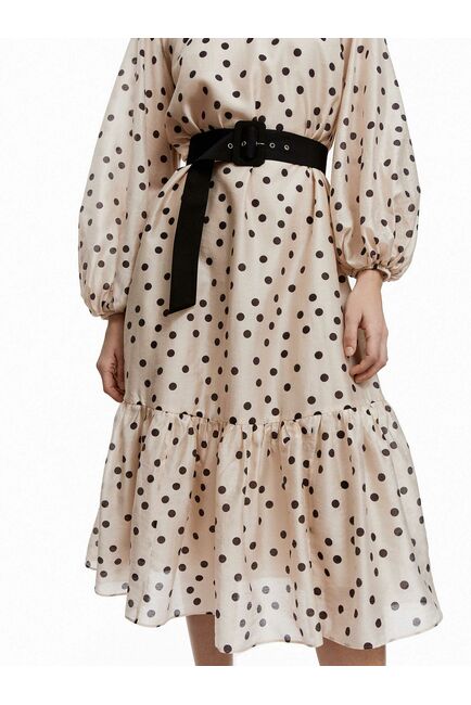 Платье женское с поясом в горошек - CA-3-16007_70006-243 от byME 