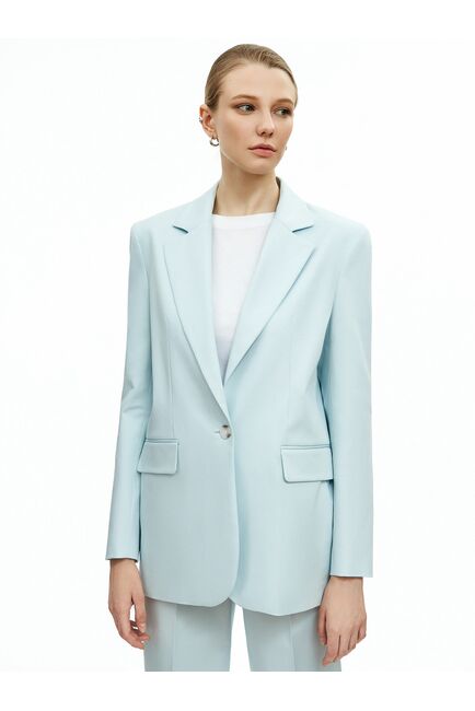 Жакет женский однобортный голубой от ByME 