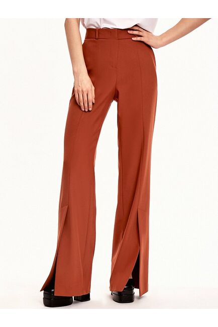 Женские брюки клеш средней посадки терракотовые CA-2-16505_50006-035 от byME 