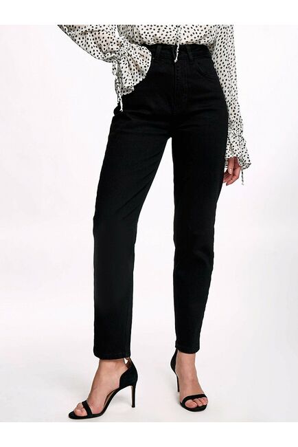 Женские укороченные джинсы чёрные CA-1-36705_50031-167 от byME 