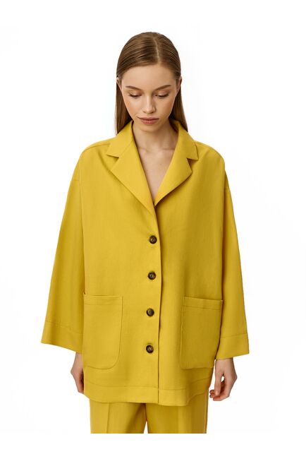 Жакет льняной женский жёлтый от byME 