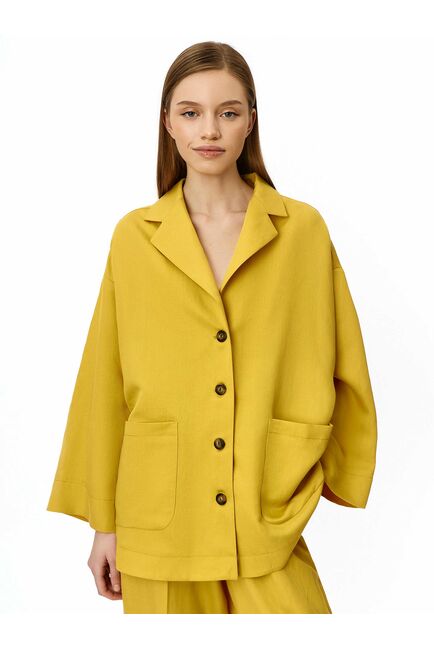 Жакет льняной женский жёлтый от byME 