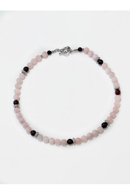 Чокер из розового Брилла и Граната - S0030 от  