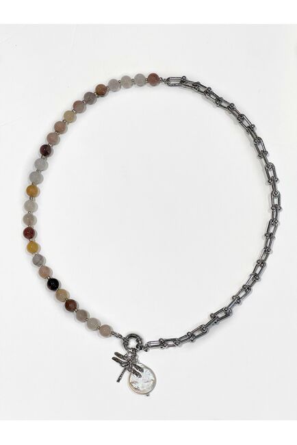 Чокер из Холцедон Жемчуг- S00105 от  