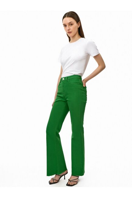 Джинсы женские зелёные от byME 