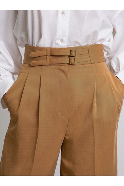 Брюки женские с двойным ремешком тоффи от byME 