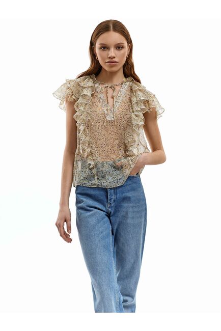 Блуза женская из легкой ткани от byME 