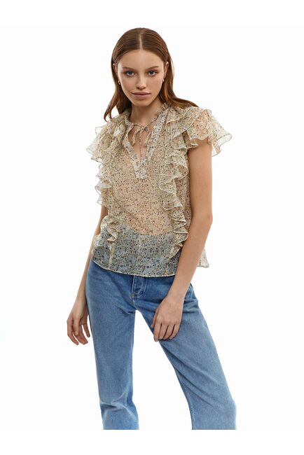 Блуза женская из легкой ткани от byME 