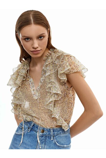 Блуза женская из легкой ткани от byME 