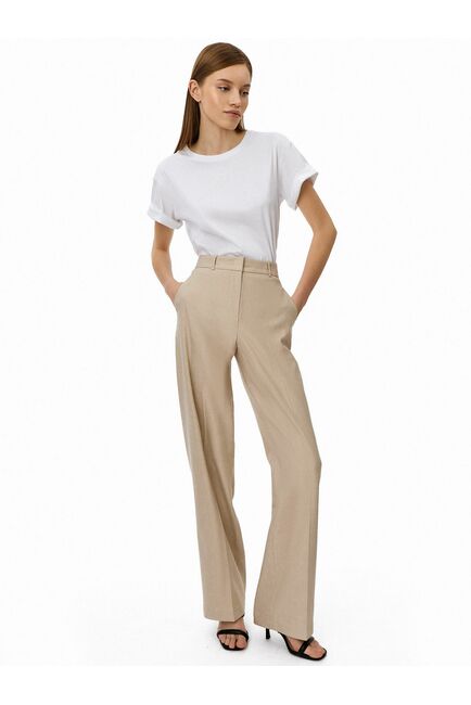 Брюки женские прямые бежевые от byME 