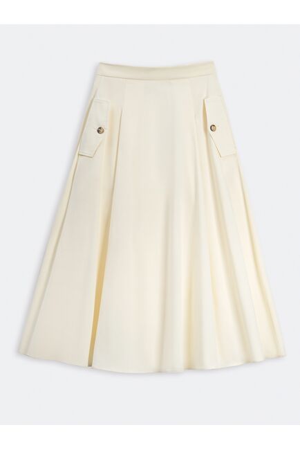 Юбка миди с карманами цвет экрю от byME 