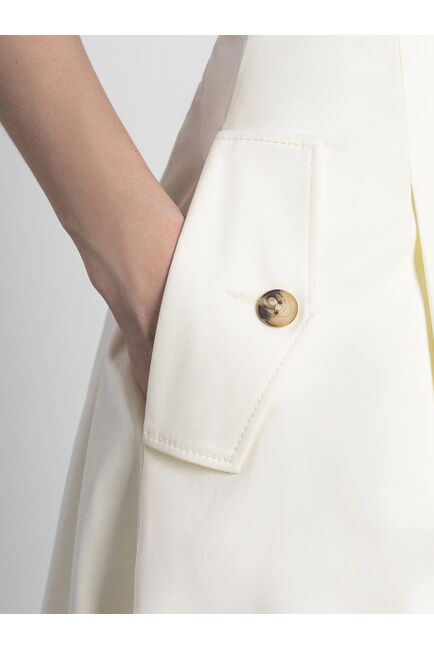 Юбка миди с карманами цвет экрю от byME 