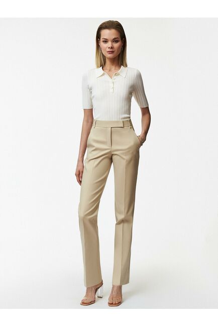 Брюки женские прямые бежевые CA-31545225M1-001 от byME 