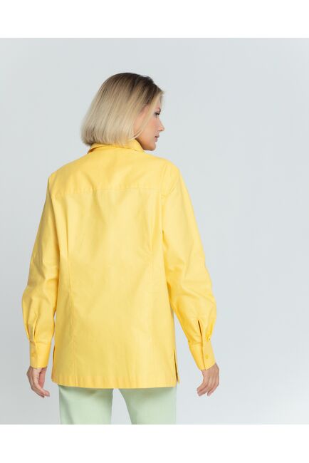 Женская рубашка с универсальным манжетом жёлтая - 8374 от byME 