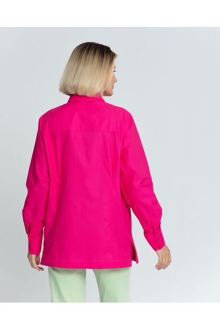 Женская рубашка с универсальным манжетом фуксия - 8376 от byME 