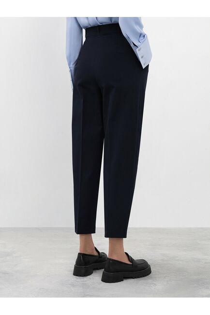 Укороченные женские брюки-бананы тёмно-синие от byME 