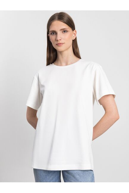 Хлопковая футболка женская белая от byME 