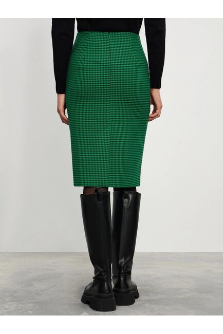 Женская юбка юбка-карандаш зелёная в клетку от byME 