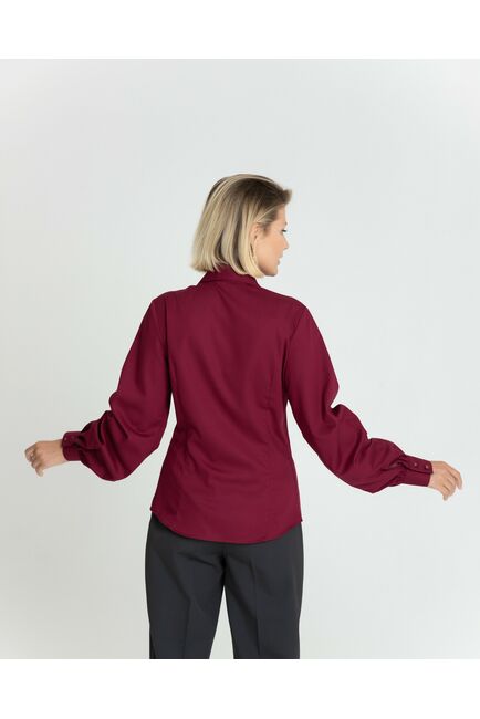 Женская блузка вишневая с бантом - 8377 от byME 