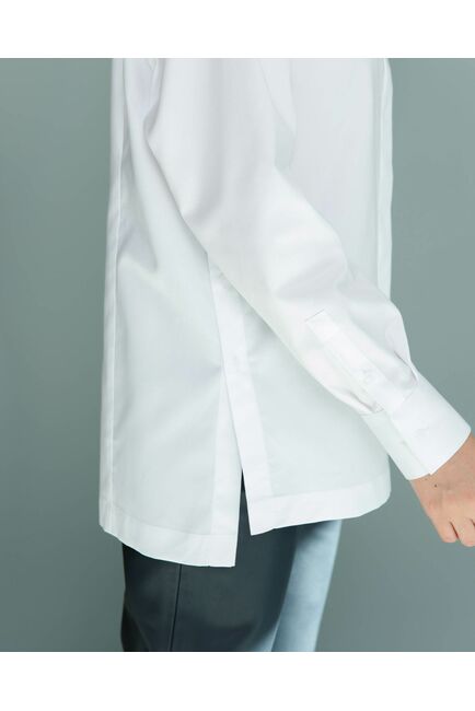 Женская рубашка  с пуговицами на боках белая - 8407 от byME 