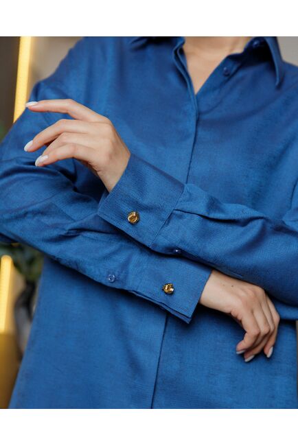 Женская рубашка в прямом силуэте - 8427 от byME 