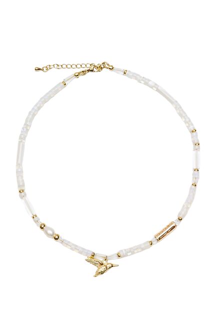 Чокер из Лунный камень Гор хрусталь Жемчуг Перламутр- S00102 от  