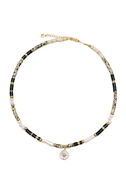 Чокер из Агата Яшмы Слон кости Жемчуга - S00112 от  