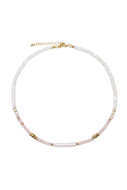 Чокер из Агат Перламутр Жемчуг- S00075 от  