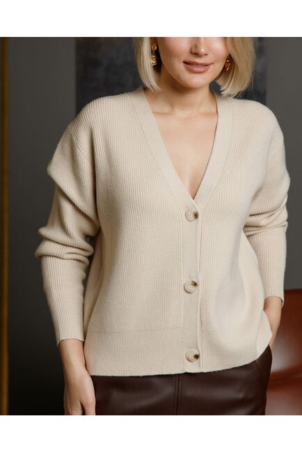 Кардиган из трикотажа бежевый от byME 