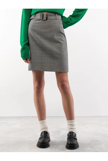 Юбка женская в клетку чёрно-белая от byME 