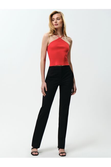 Женские брюки прямого кроя со стрелками чёрные от byME 