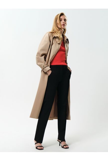 Женские брюки прямого кроя со стрелками чёрные от byME 