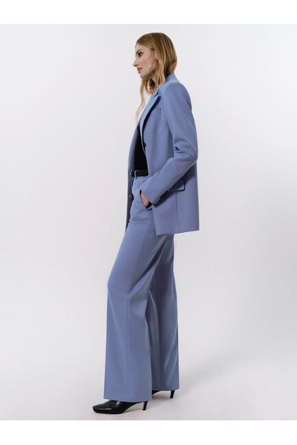 Широкие брюки со стрелками голубые от byME 